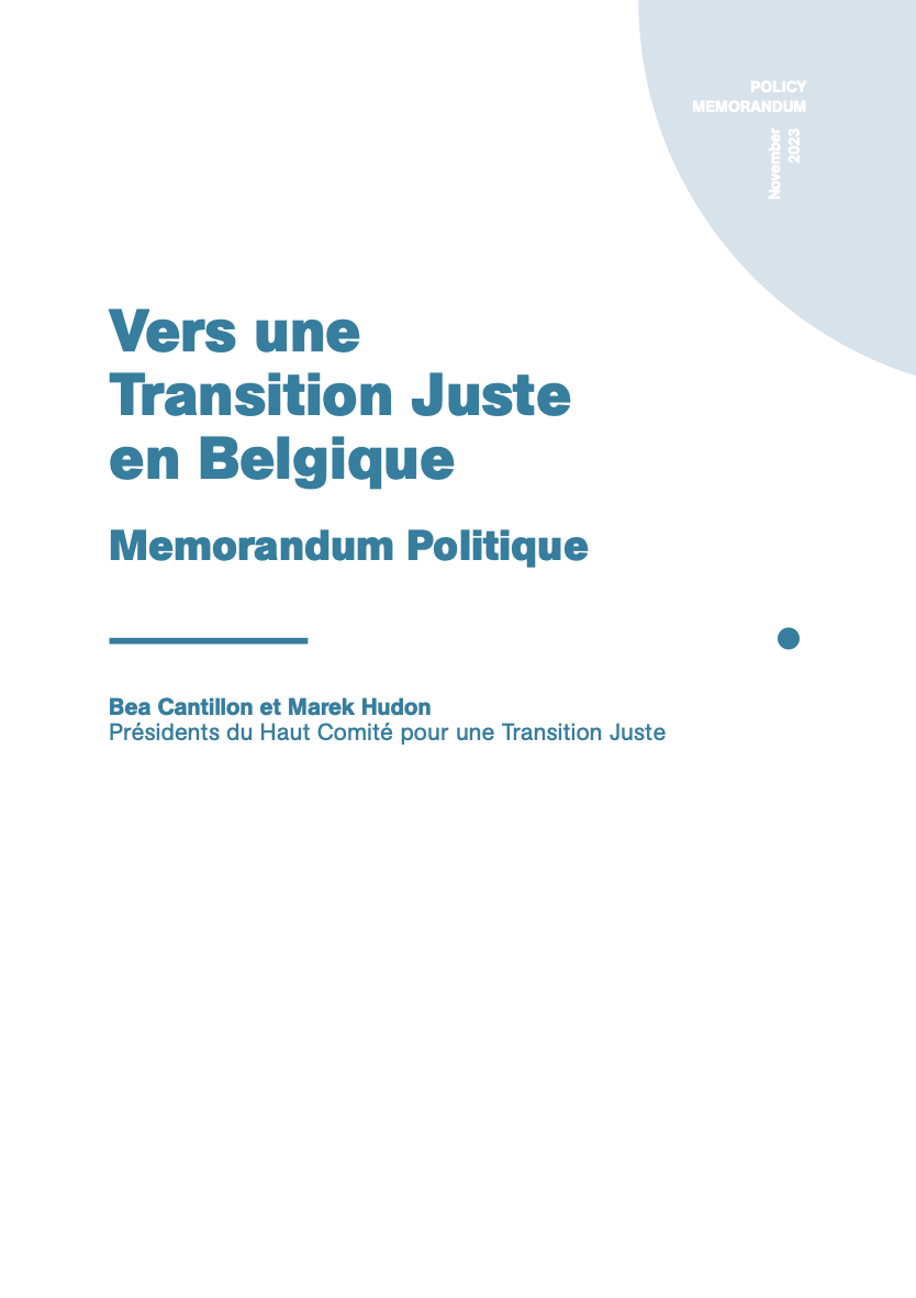 Vers une Transition Juste en Belgique - Memorandum Politique